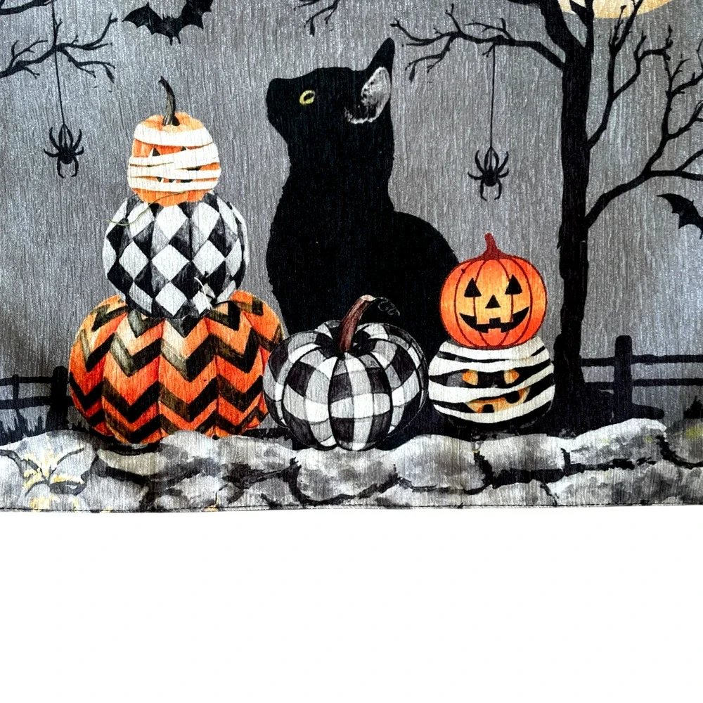 Rachel Zoe MACKENZIE CAT Halloween Placemats 13x19 Set of 4 New